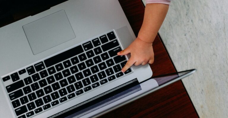 kid at computer
