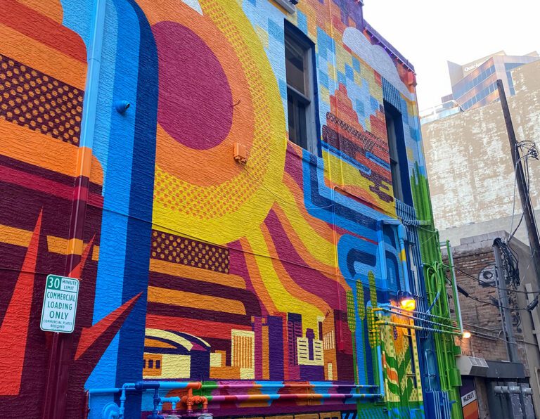 colorful abstract mural