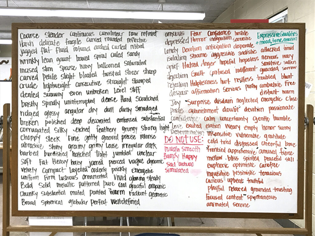 adjectives word wall