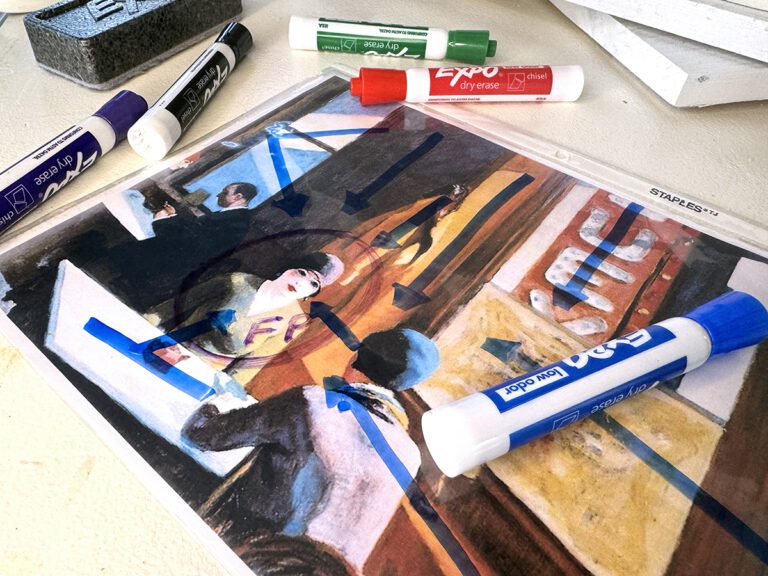 annotating artwork