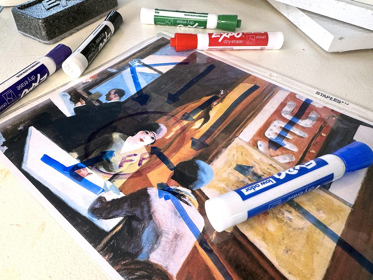 annotating artwork