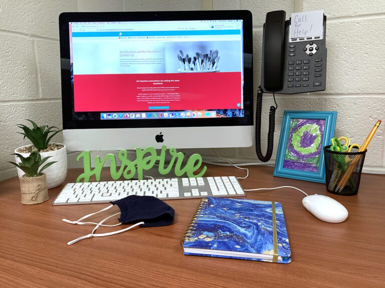 art teacher's desk