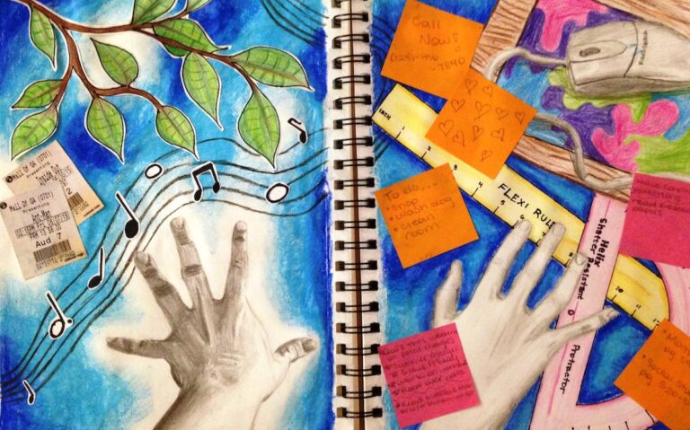 student visual journal entry