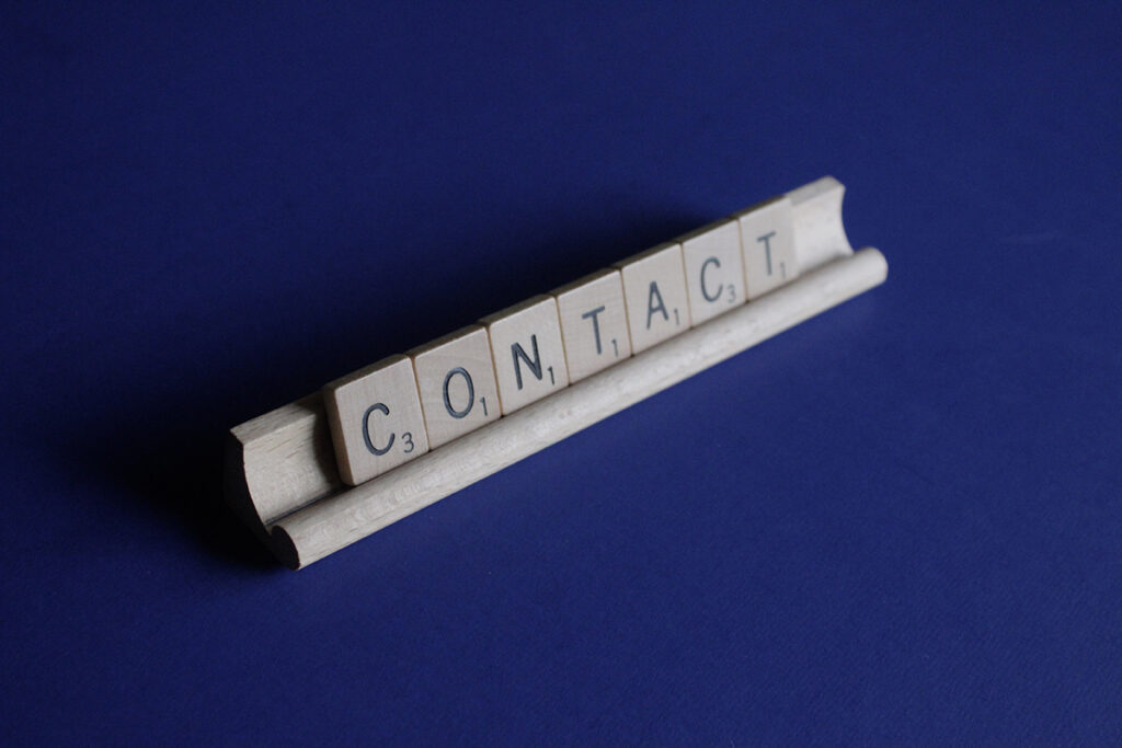contact scrabble tiles