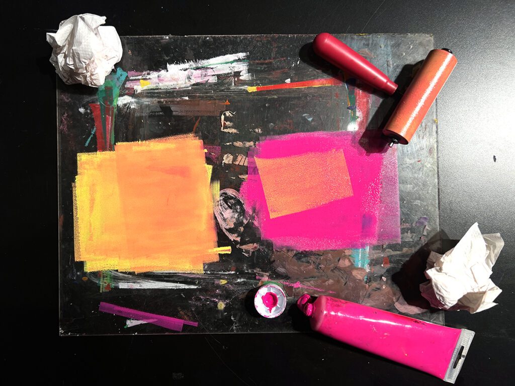 printmaking mess