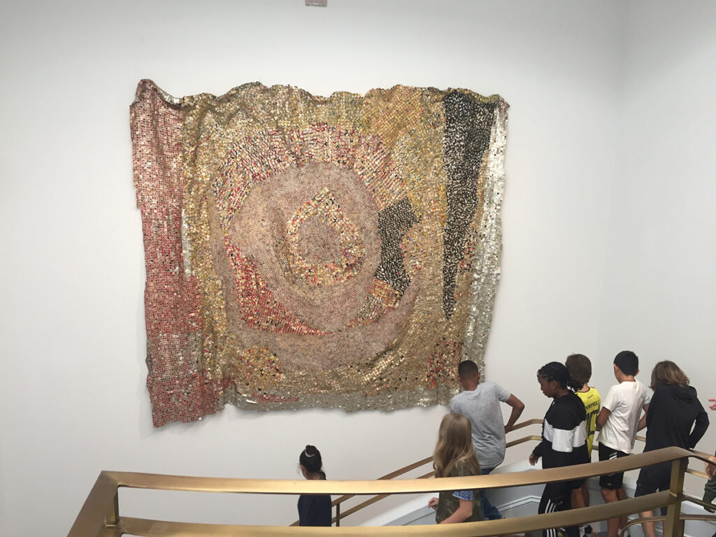 students at museum