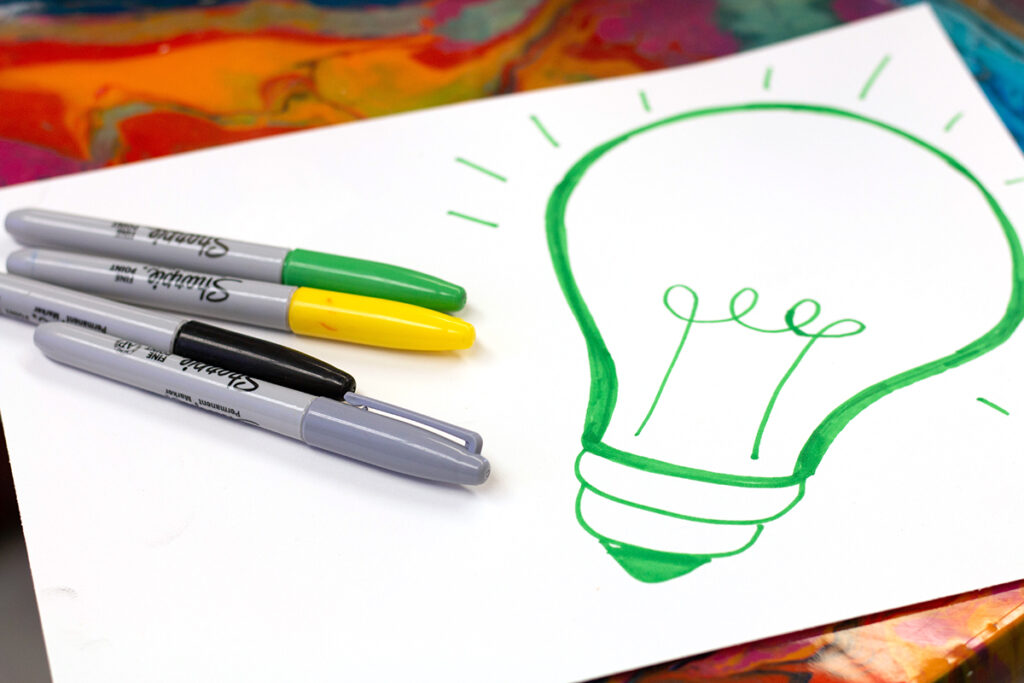 lightbulb drawing