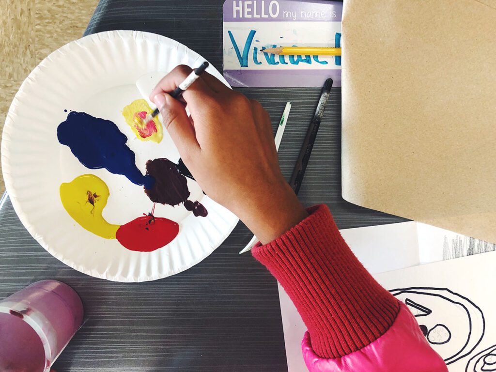 mixing paint