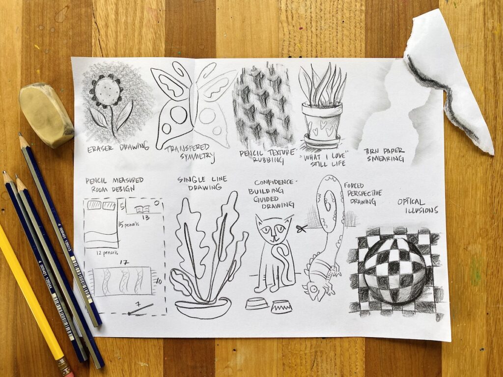 techniques with pencil and paper