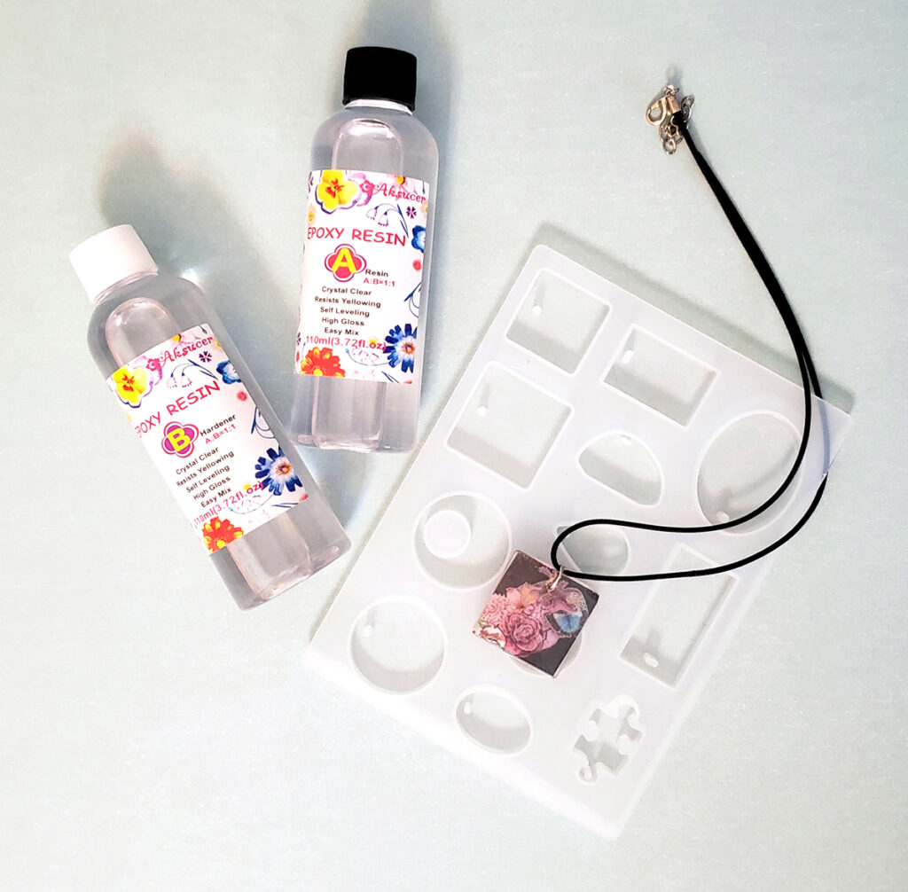 resin mold, resin, necklace