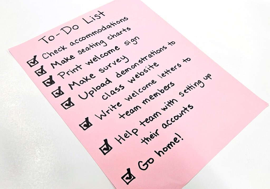 to do list