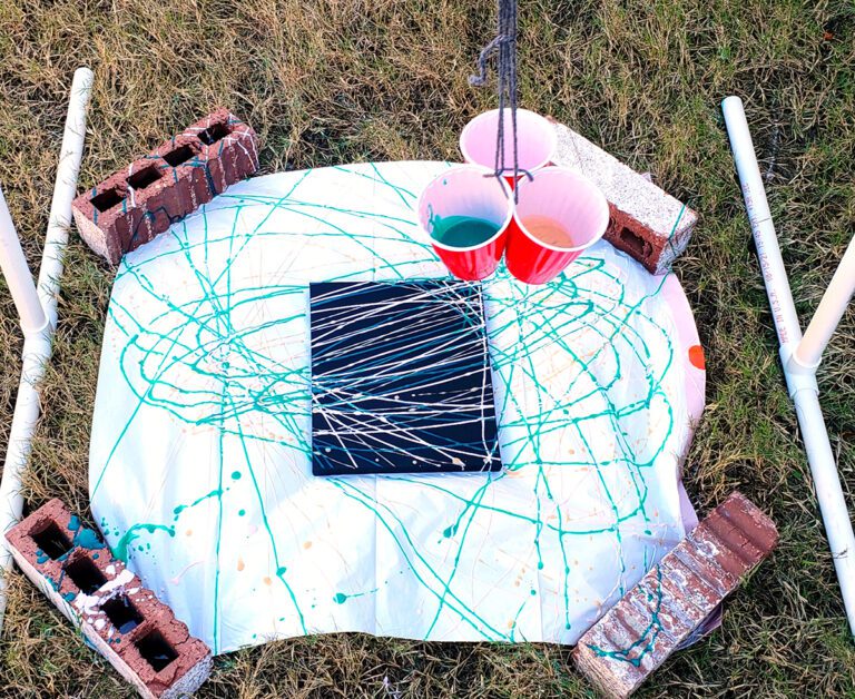 paint pendulum swinging activity