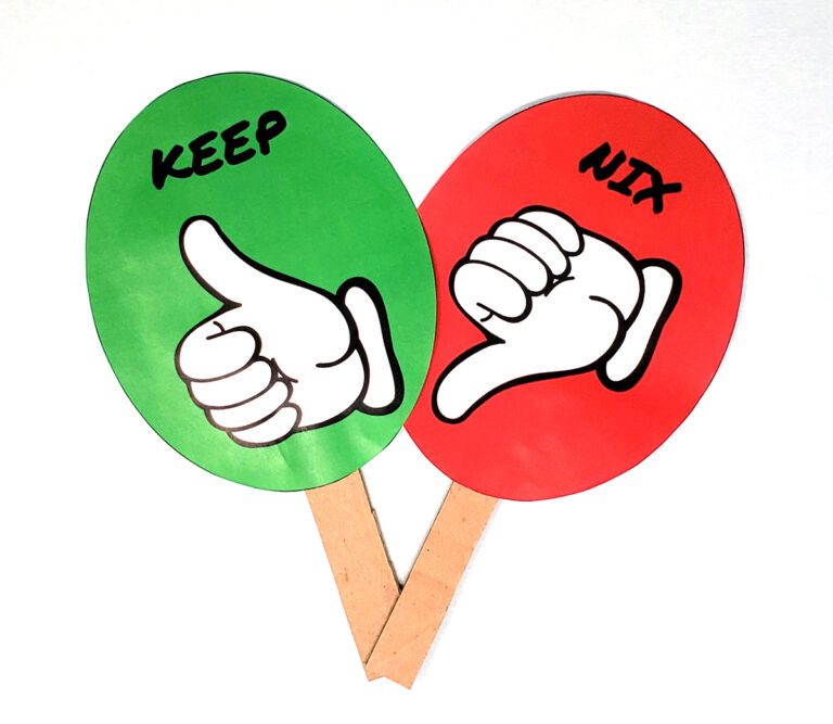 thumbs up and down signs