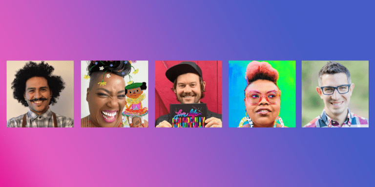photos of 5 instagram live guests in a row