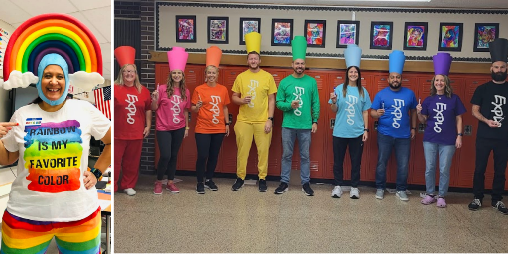 rainbow art supplies outfits