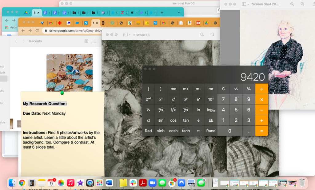 desktop with browser windows