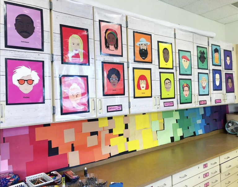 rainbow art room