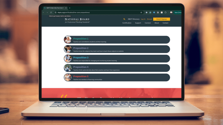 laptop with website